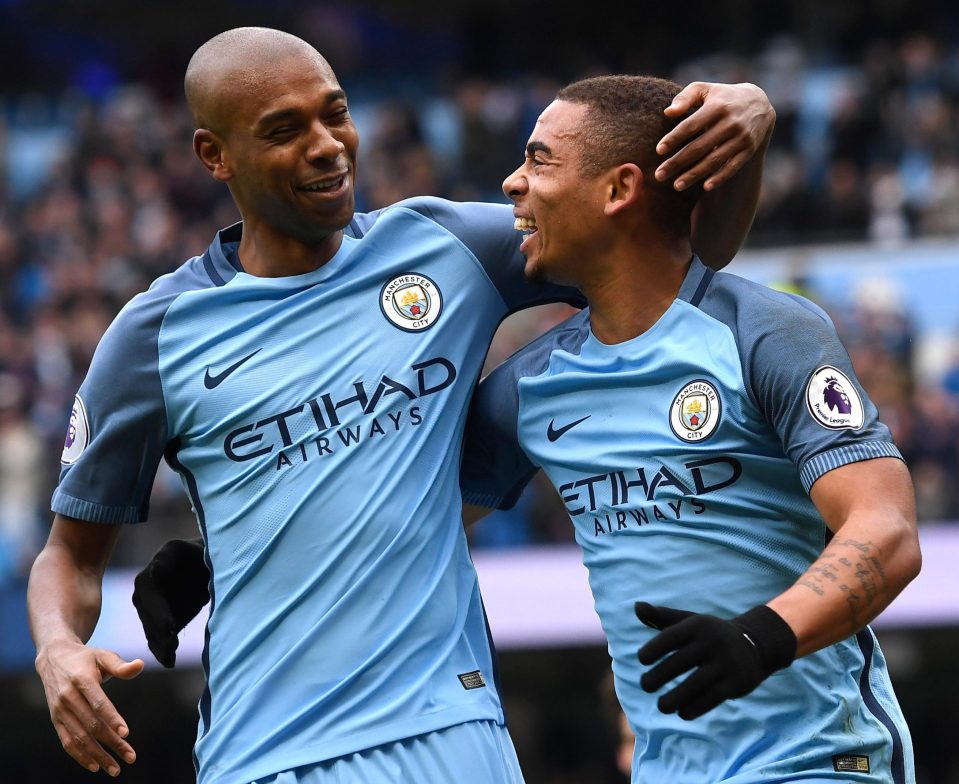 Fernandinho claims he persuaded Gabriel Jesus to join Man City