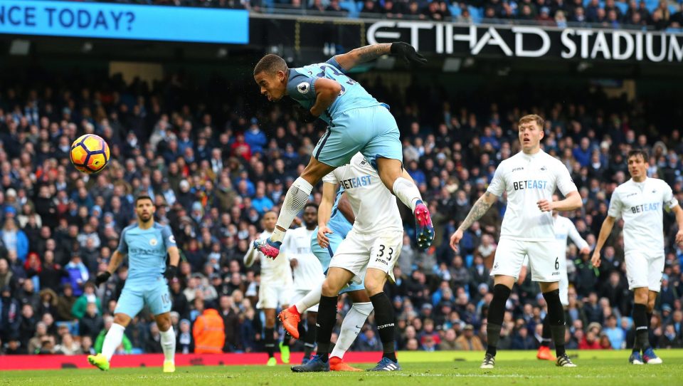 Gabriel Jesus was on target twice to earn City a 2-1 win over Swansea