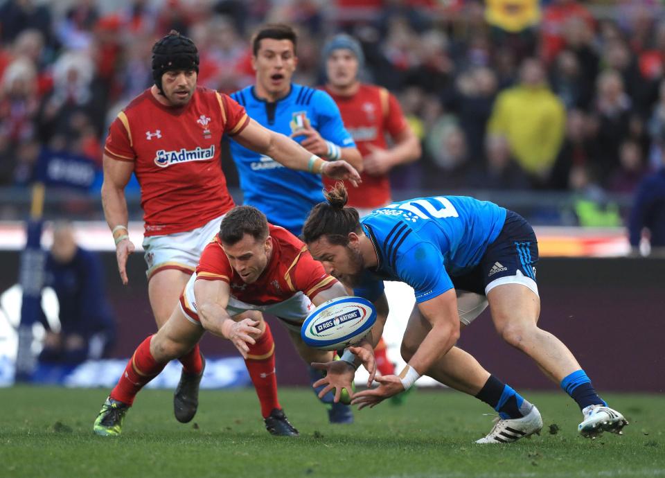  Gareth Davies in action against Italy last week