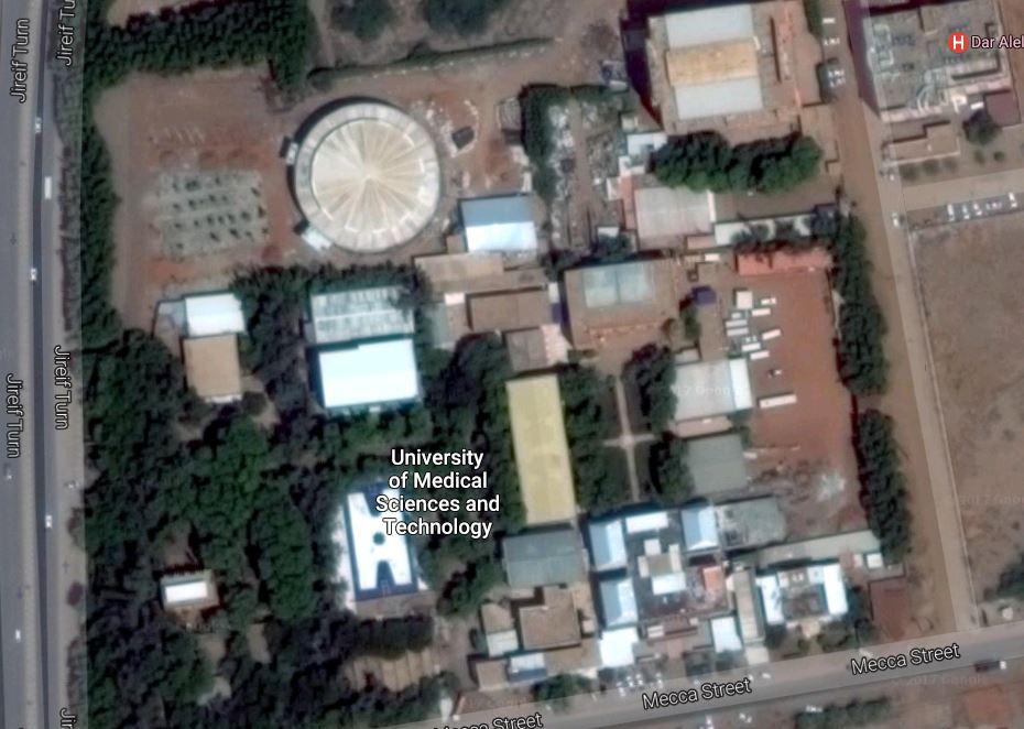  A birdseye view of the Sudanese University of Medical Sciences and Technology, which is a hotbed of extremism