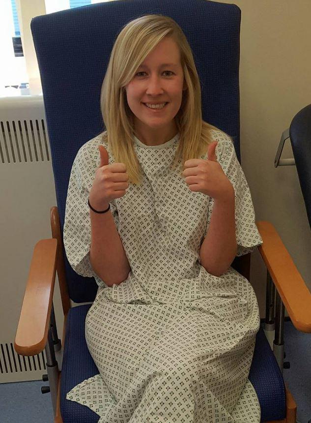  Hayley is hoping to raise awareness of #LaidBackLumps and encourage all women to check their breasts while laying down