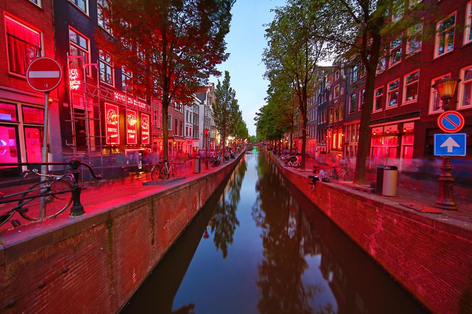  Amsterdam is famous for its Red Light District