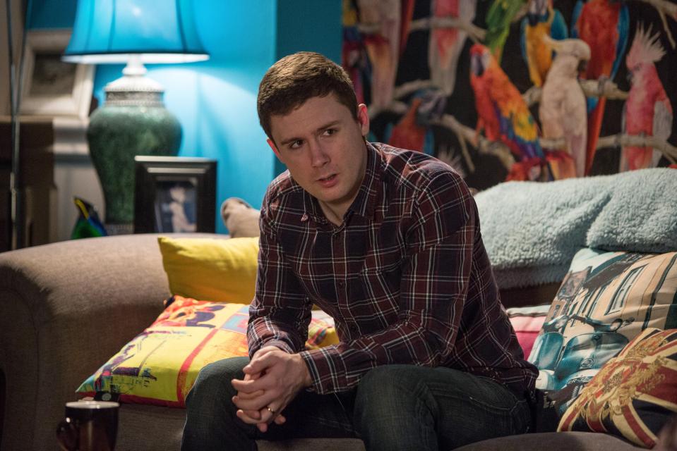  Lee Carter looks upset as he contemplates married life