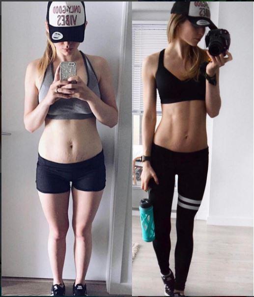 Impressive . . . Results from Kayla's fitness routine 