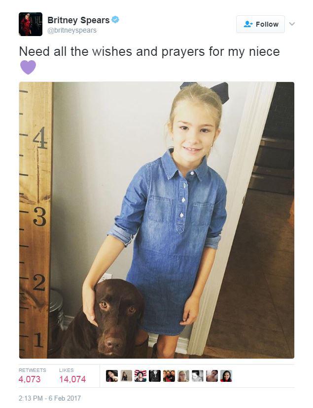  The pop star made this heartbreaking post to fans asking them to pray for Maddie