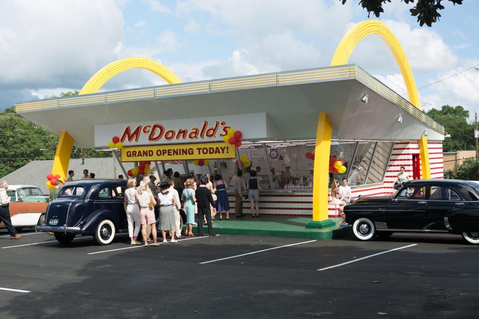  The movie character uses a powerful speech about McDonald's Golden Arches to reinforce the idea of the American Dream