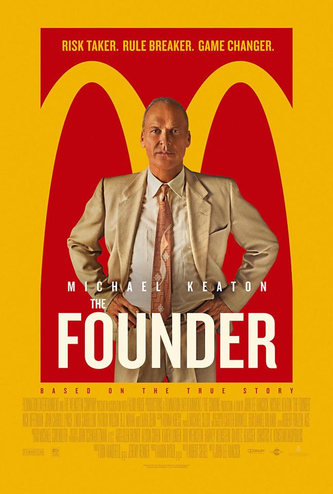  Michael Keaton stars as Ray Kroc in the new movie, which dramatises the McDonald's franchise founder's life