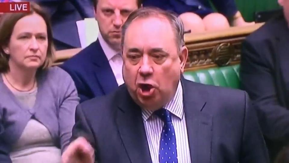  Alex Salmond got into a furious row during the Brexit bill