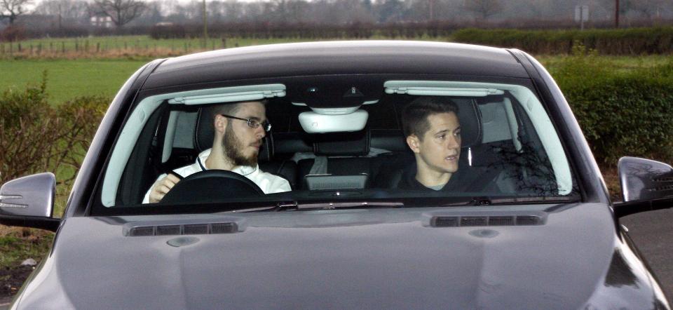 David De Gea showed off his new glasses at Carrington