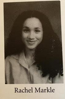  Another photo of Meghan in her yearbook going by the name of Rachel