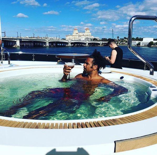  Haye has spent time relaxing on board a £27m mega-yacht