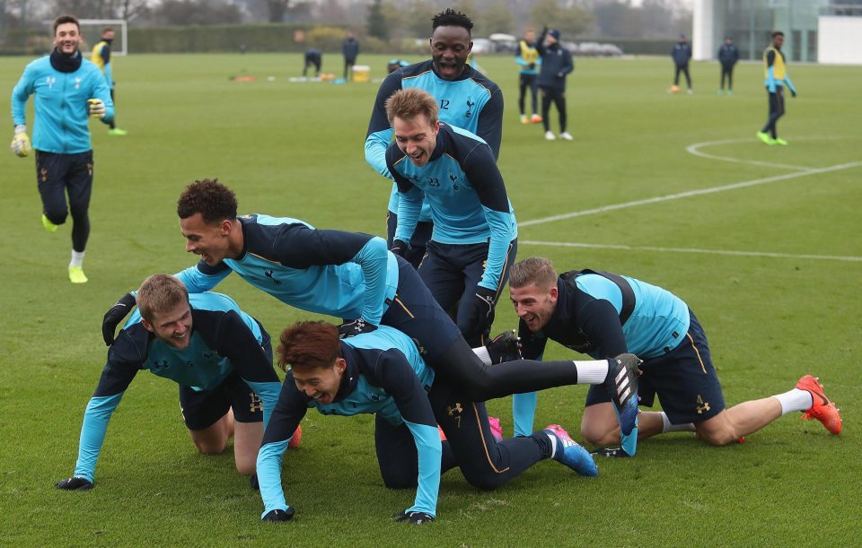 When Heung-Min Son scored in a practice match, the players joined him for an unusual celebration