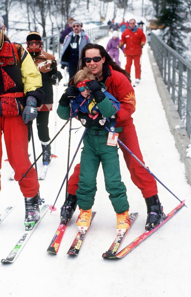  Tara on the slopes with a young Prince Harry