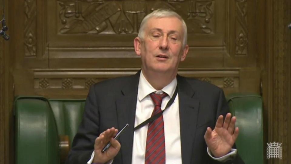  Mr Hoyle continued, joking that some MPs "haven't quite got the voice on this side of the chamber"