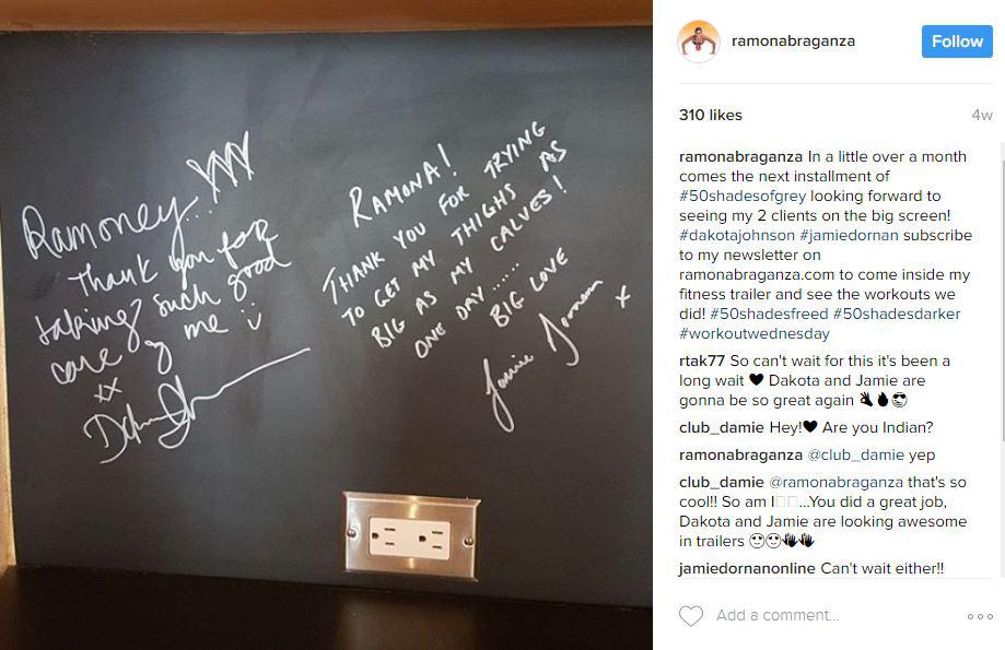  The stars wrote thank you notes to Ramona after they finished training with her