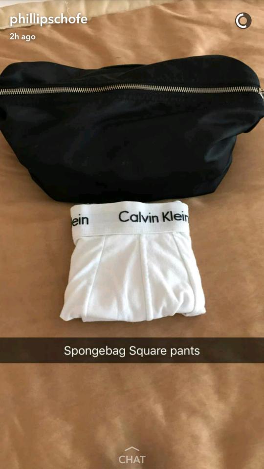  Phillip shared a cheeky picture of his white Calvin Kleins