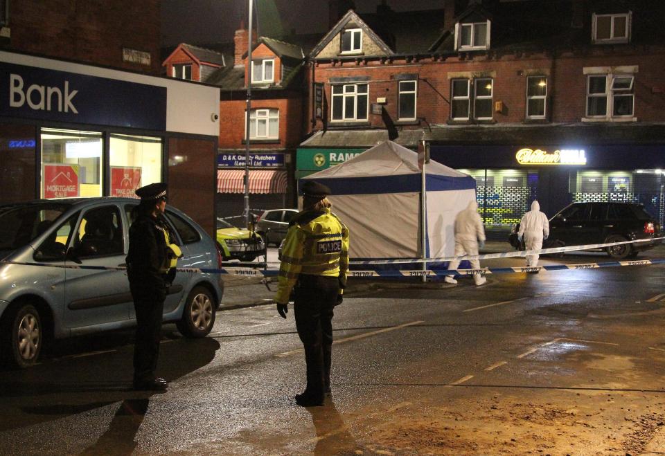  The area was tested for forensic evidence over the weekend after the fatal stabbing