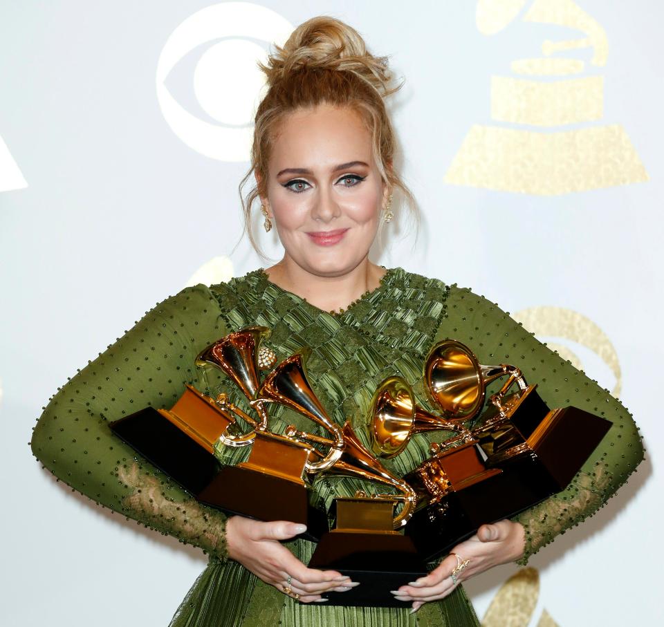  The singer took home five Grammy awards