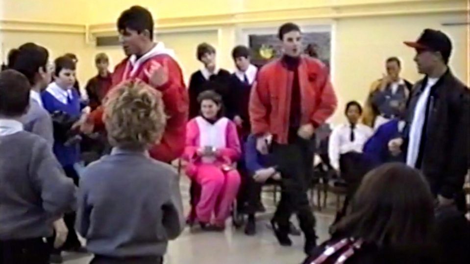  Rare footage of Take That has been unearthed which sees the stars performing at a school in Kent in 1990