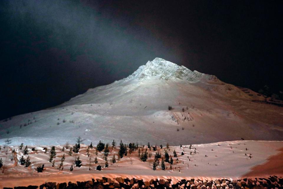  The scene this evening in Tignes after the fatal avalanche