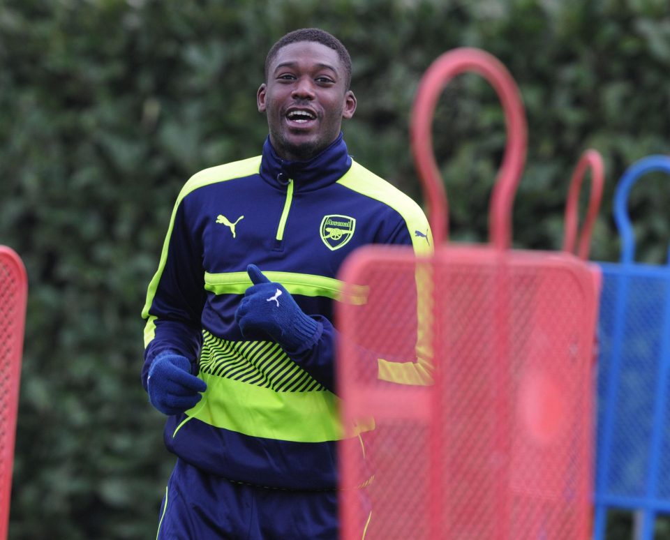  Yaya Sanogo was also pictured back at training