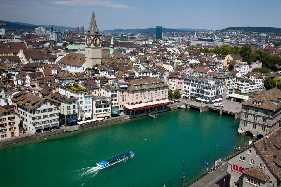  Zurich was the most expensive place on the list,  costing on average £170.43 per person