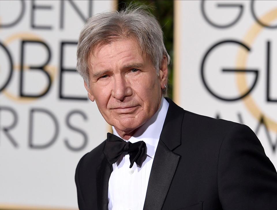  Harrison Ford at the 73rd annual Golden Globe Awards in Beverly Hills, California earlier this year