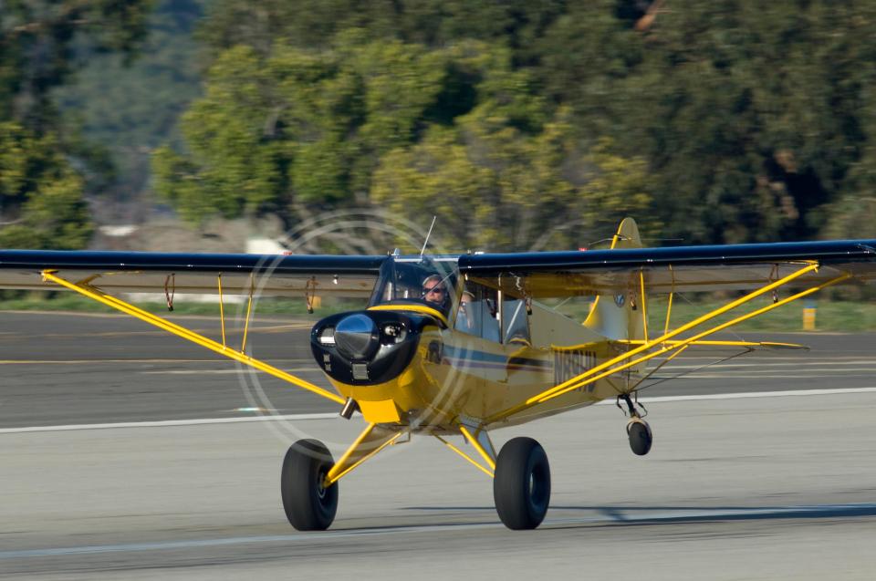  The Hollywood legend was flying his single engine plane Husky when he mistakenly aimed for the taxiway at John Wayne Airport rather than the runway