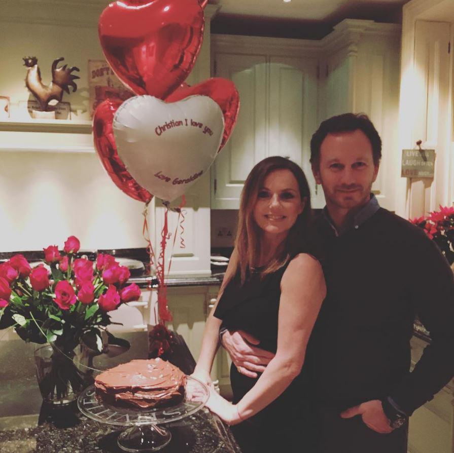  Geri Horner posted a sweet Valentine's message to her husband Christian - referring to herself as Geraldine