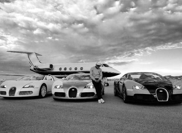 Mayweather owns millions of pounds worth of supercars and two private jets