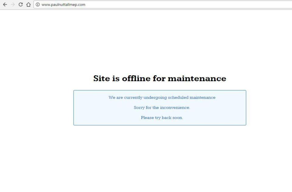  Mr Nuttall's website was also taken offline today