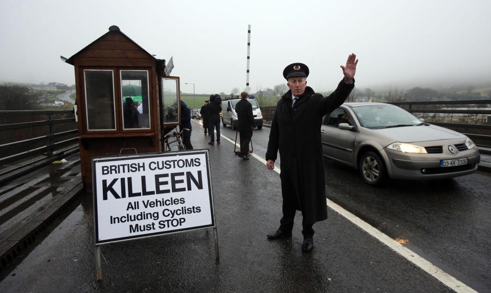  The group held a white line picket and had members dressed in old style customs officials uniforms stopping cars beside the motorway