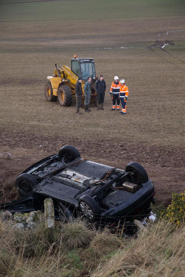  Rescuers found the tot, aged 13 months, alive in the wreckage