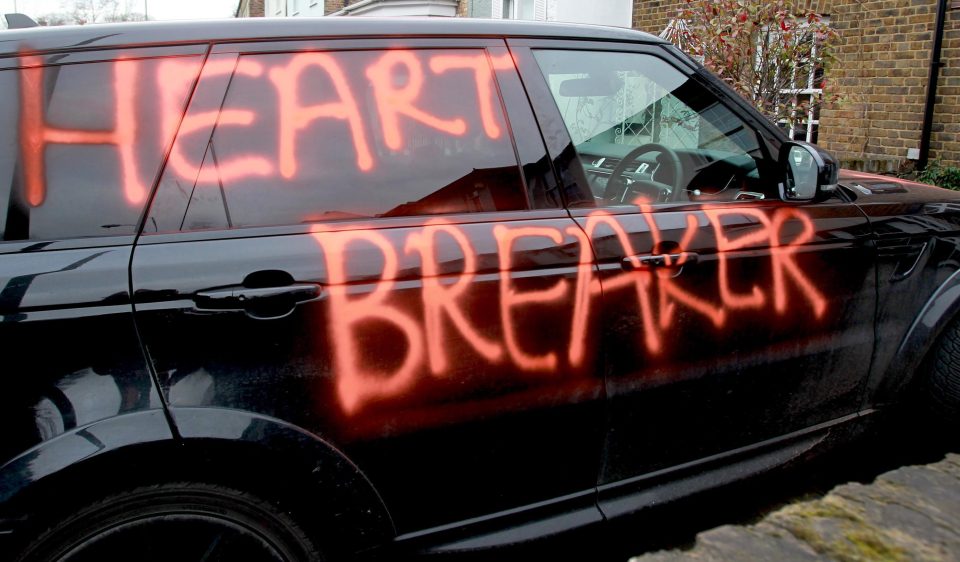  A £100,000 Range Rover which was spray-painted with “cheater” graffiti” belongs to QPR footballer Steven Caulker, according to reports