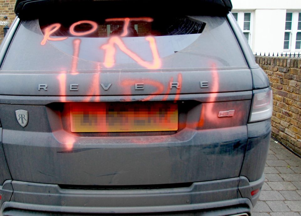  The Range Rover was customised by Revere London, a company at the centre of a similar graffiti stunt last year