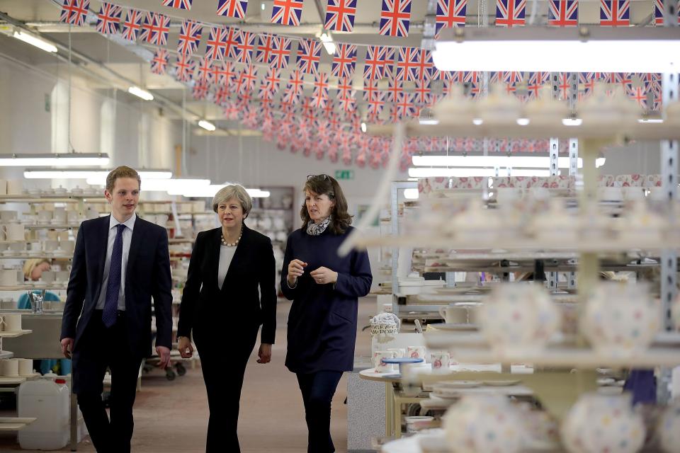  She visited the Emma Bridgewater pottery factory this lunchtime with Conservative candidate Jack Brereton ahead of Thursday's by-election