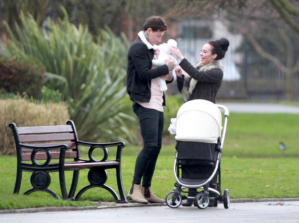  The trio were seen enjoying a day out in the park