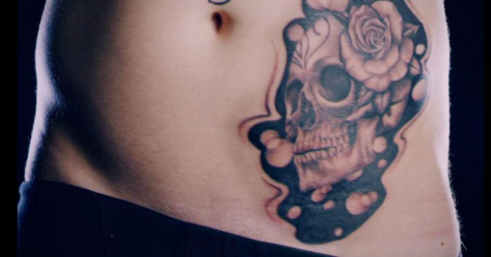  The Tattoo Fixers covered the inking with a skull design