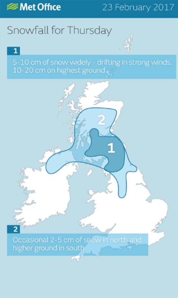  Storm Doris will bring snow to much of Scotland and the Scottish Highlands, as well as areas of northern England