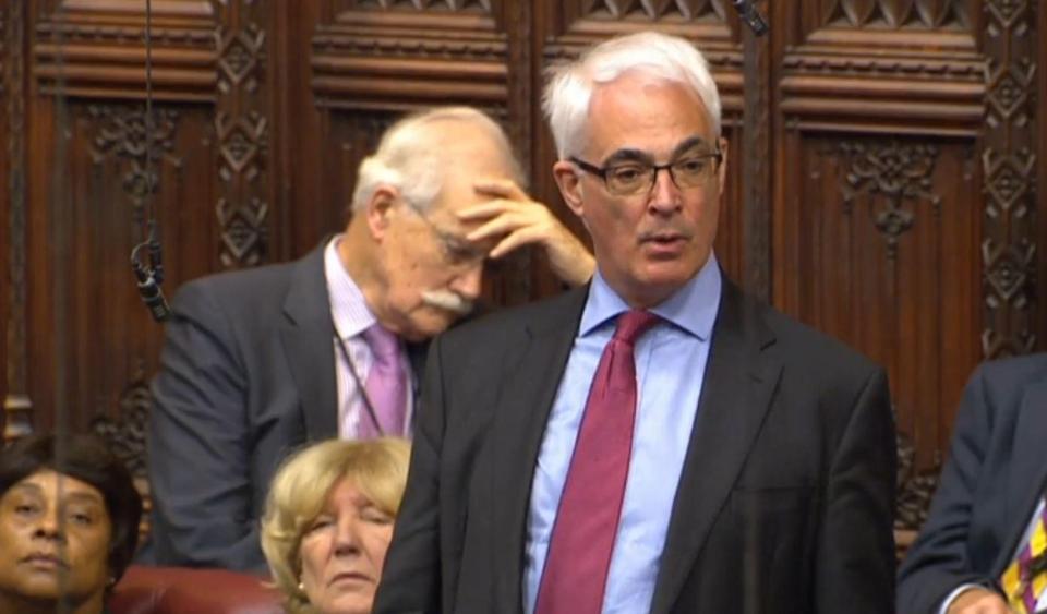  Alistair Darling was Chancellor of Exchequer from 2007 to 2010 and made a peer by the Labour Party in 2015