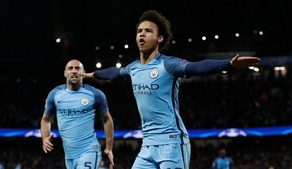 Leroy Sane capped a phenomenal performance with a goal in the 5-3 win