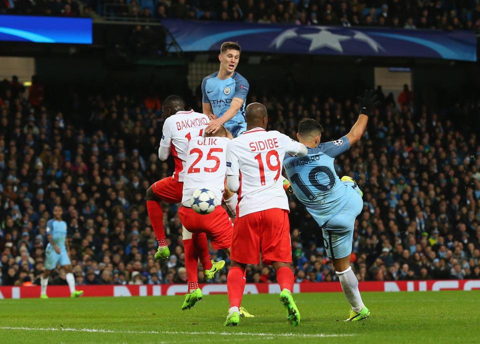 Aguero swept home on the volley to bring City level at 3-3