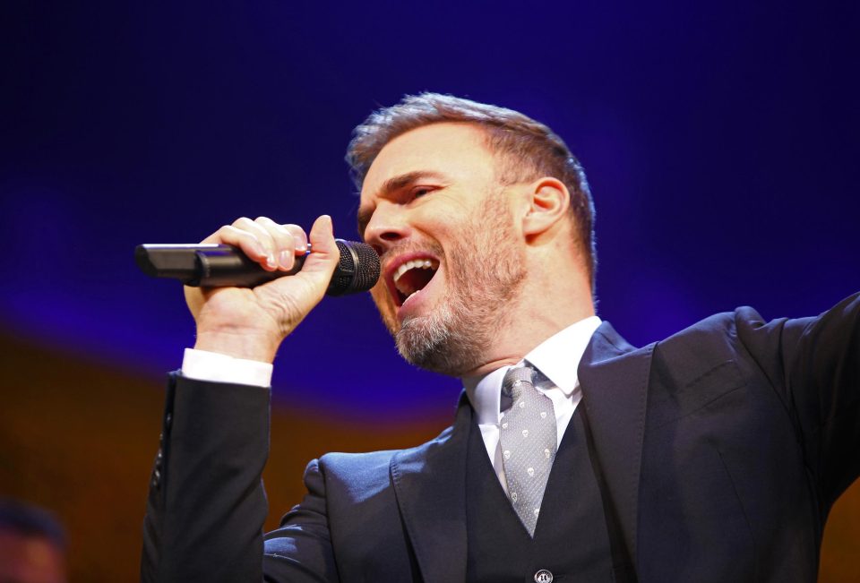  Gary Barlow sings at the press night performance of "The Girls"