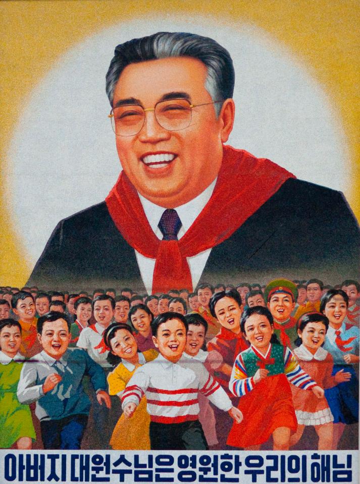  Chirpy poster boy Kim Jong-il was the former leader of the hermit kingdom