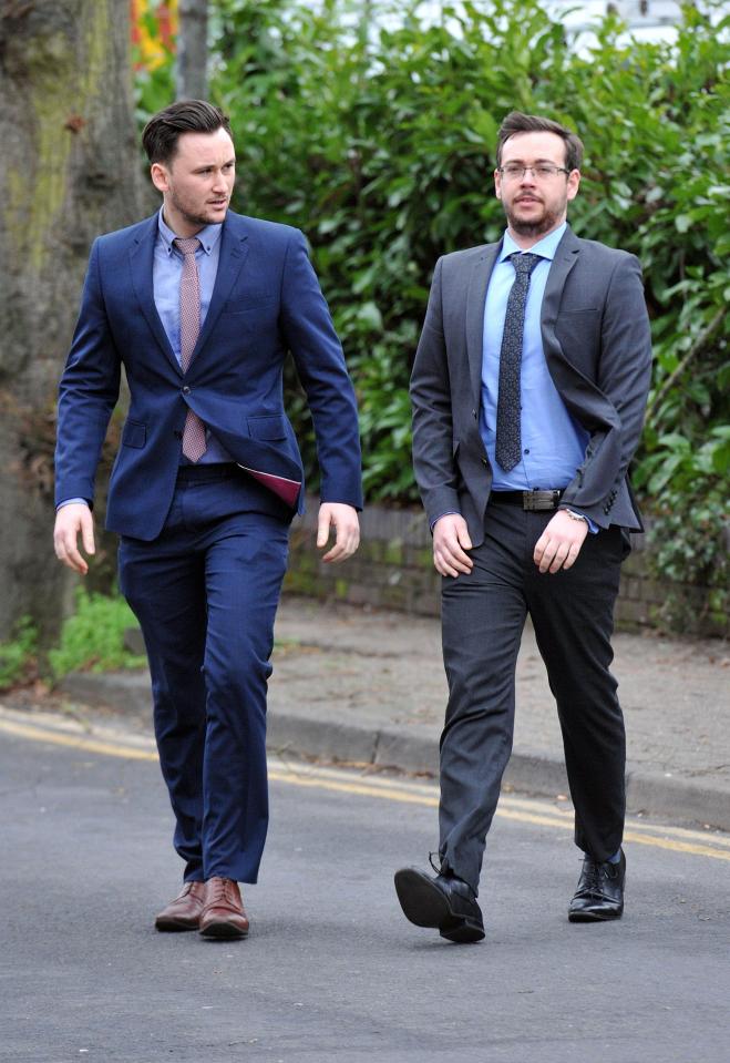 Oliver (left) and Jamie Stewart arrived at court on Wednesday as the jury returned their verdict