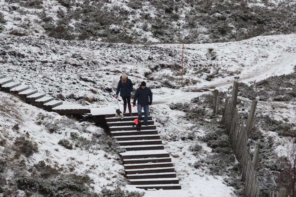  The snowy weather is mean to hit the rest of the UK today, but Scotland was given an early burst of snow