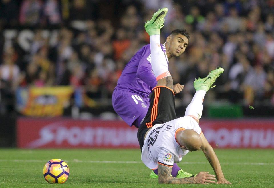  Casemiro likes to get stuck in