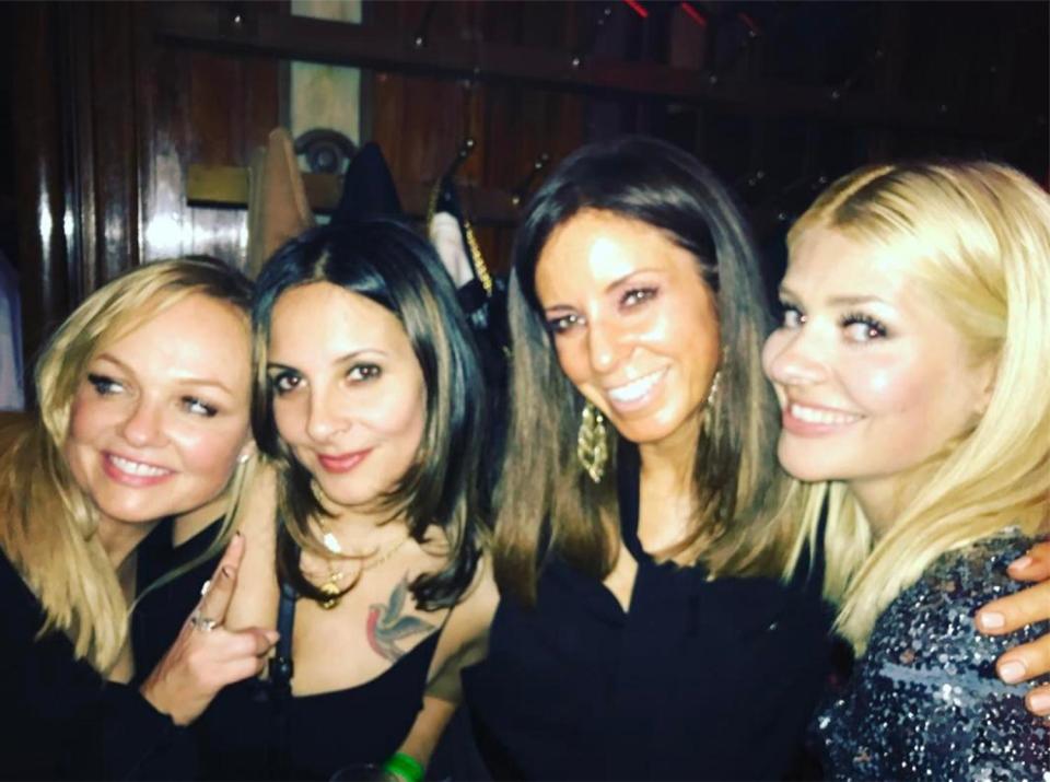  Holly partied with pal Emma Bunton at the swanky BRITS Bash