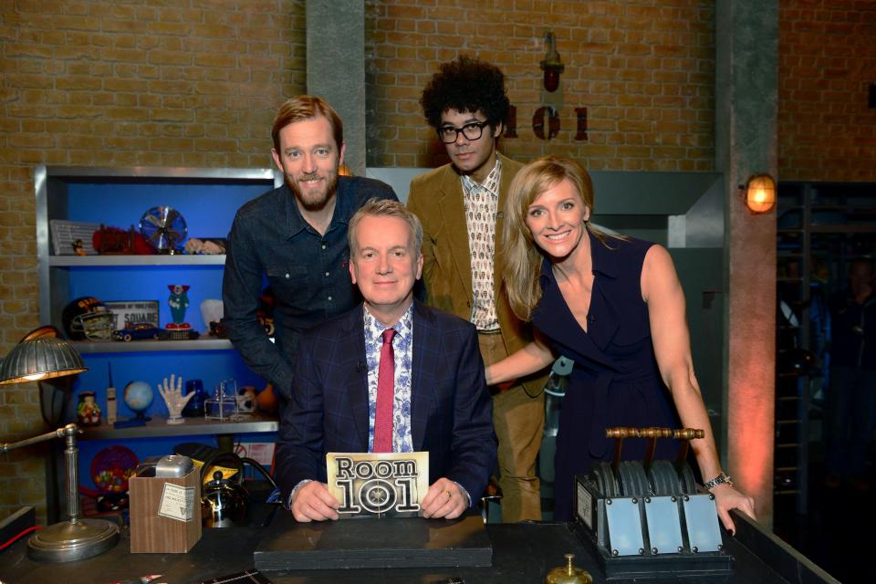  Frank Skinner hosts Alun Cochrane, Richard Ayoade and Gabby Logan on tonight's episode of Room 101