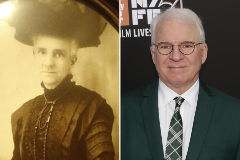  This man's great great gramdma, left, bizarrely looks like Steve Martin, right